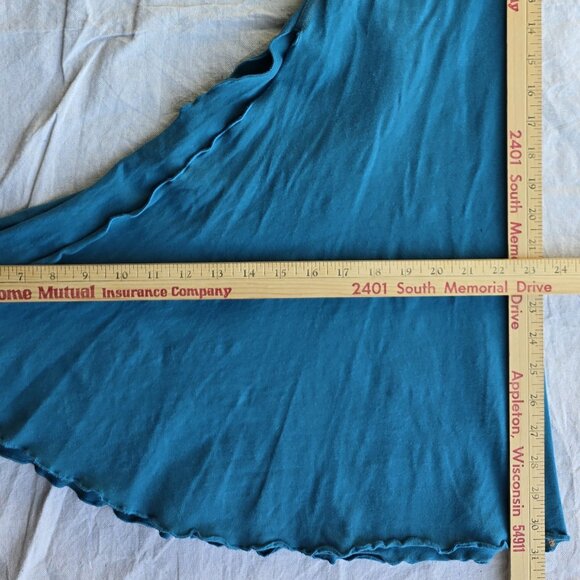 *RARE* Vintage Melodia Designs Teal Miniskirt Pants and Crop Hoodie Small S33 - Picture 9 of 15